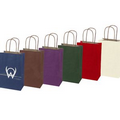 100% Recycled Tinted Tan Kraft Paper Shopping Bag (5 1/2"x3 1/4"x8 3/8")